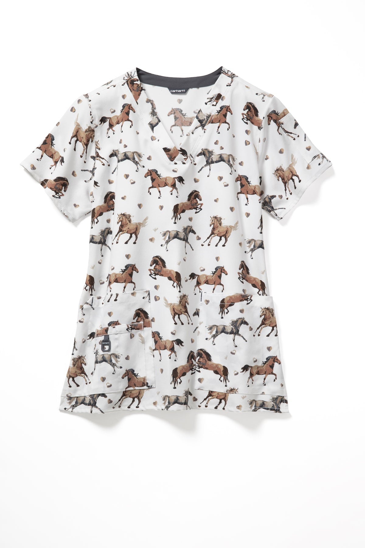 Carhartt Women's Force® Cross-Flex V-Neck Media Scrub Top Scrubs Carhartt Horse Heaven XS Reg