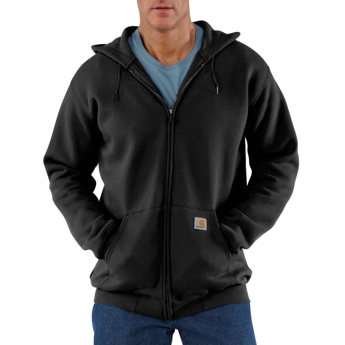 Carhartt Men&#39;s Midweight Zip Hooded Sweatshirt_Black - Work World - Workwear, Work Boots, Safety Gear