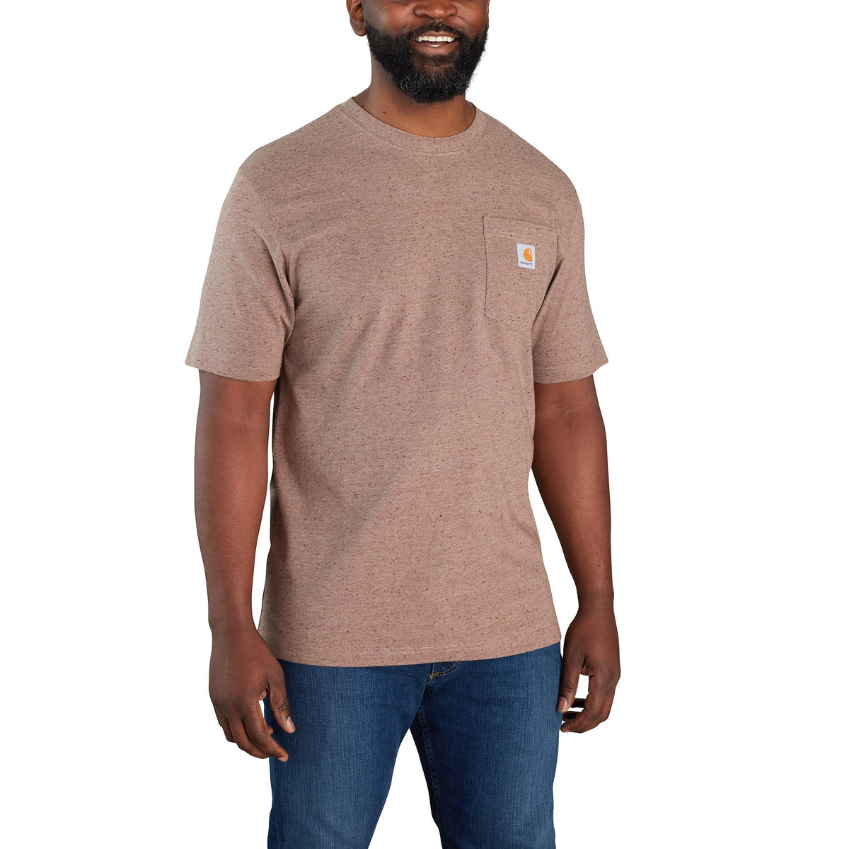 Carhartt Men&#39;s Short Sleeve Pocket T-Shirt_Ash Violet Heather Nep - Work World - Workwear, Work Boots, Safety Gear