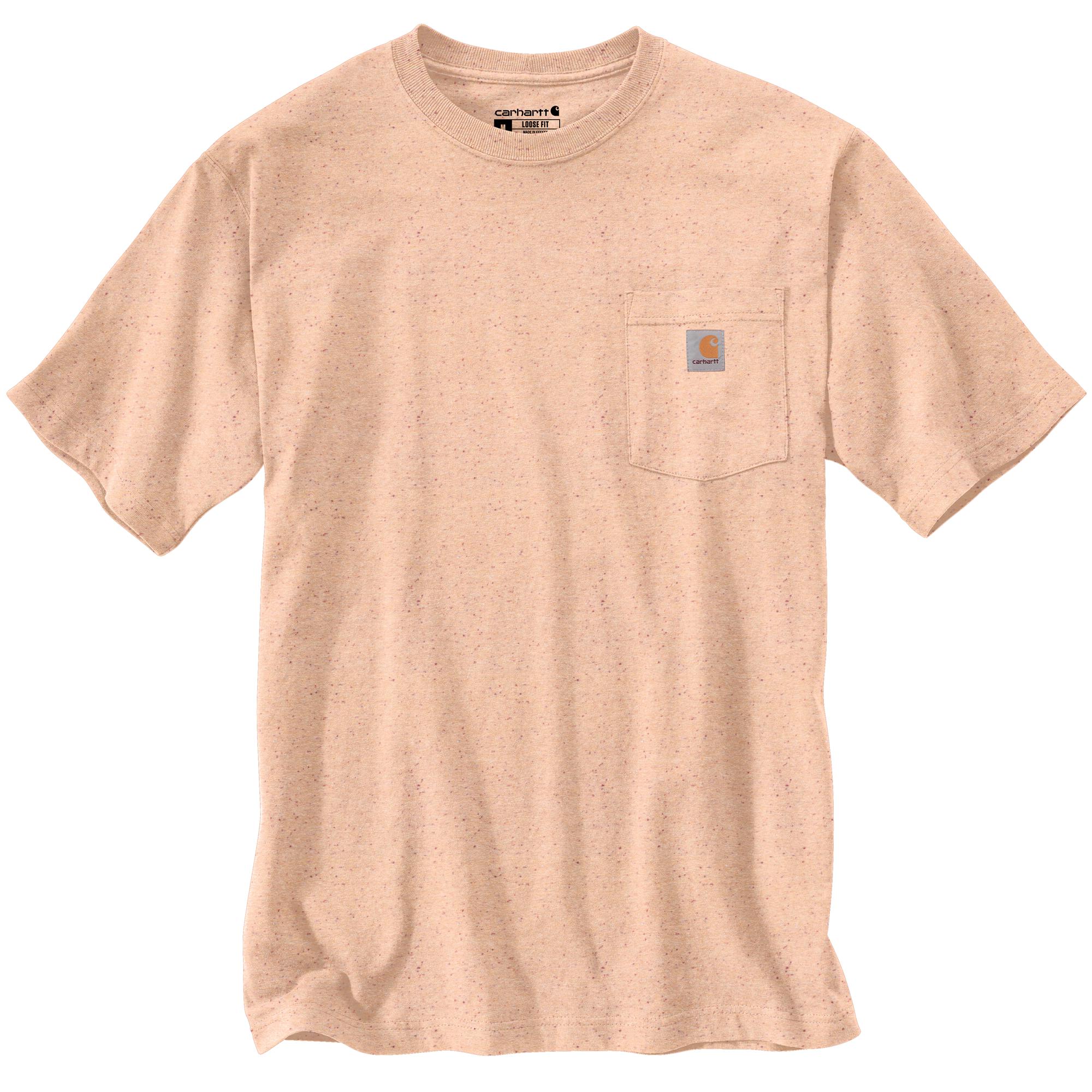 Carhartt Men's Short Sleeve Pocket T-Shirt_Pale Apricot Nep - Work World - Workwear, Work Boots, Safety Gear