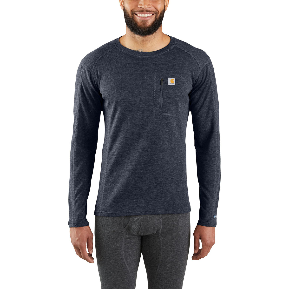 Carhartt Men's Heavyweight Baselayer Thermal Shirt Thermals & Underwear Carhartt Navy Heather 2XL Reg