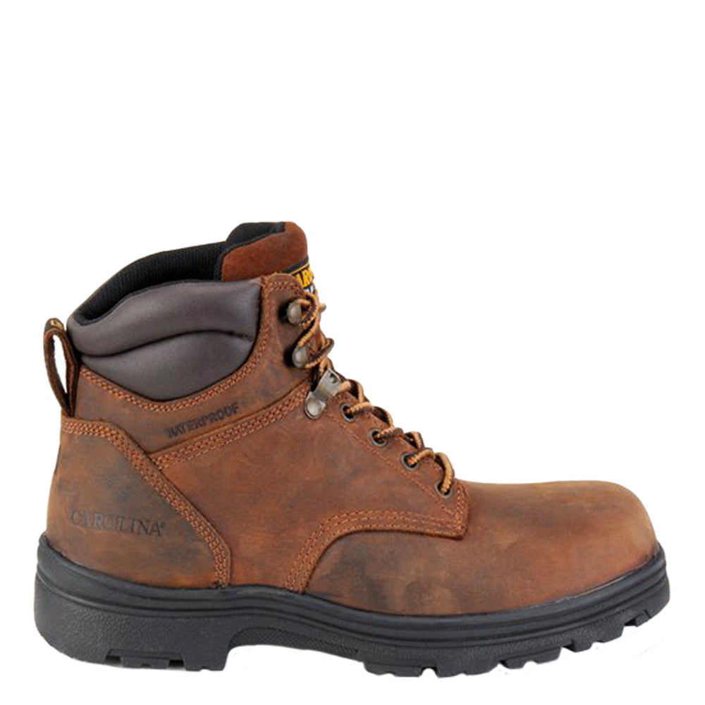 Carolina Men's Engineer Waterproof 6" Steel Toe Work Boot Work Boots Carolina Brown 10 D
