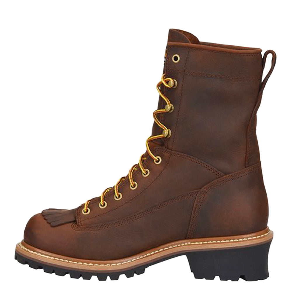 Carolina Men&#39;s Spruce 8&quot; Waterproof Steel Toe Logger Boot_Brown - Work World - Workwear, Work Boots, Safety Gear