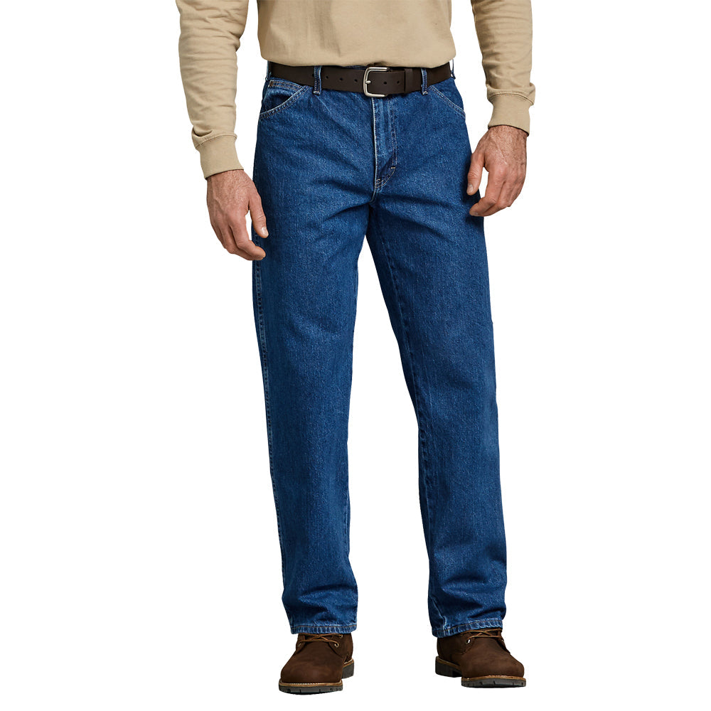 Dickies Men&#39;s Relaxed Straight Fit 5-Pocket Denim Jean - Work World - Workwear, Work Boots, Safety Gear