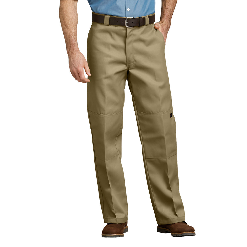 Dickies Men's Loose Fit Twill Double Knee Work Pant_Khaki - Work World - Workwear, Work Boots, Safety Gear