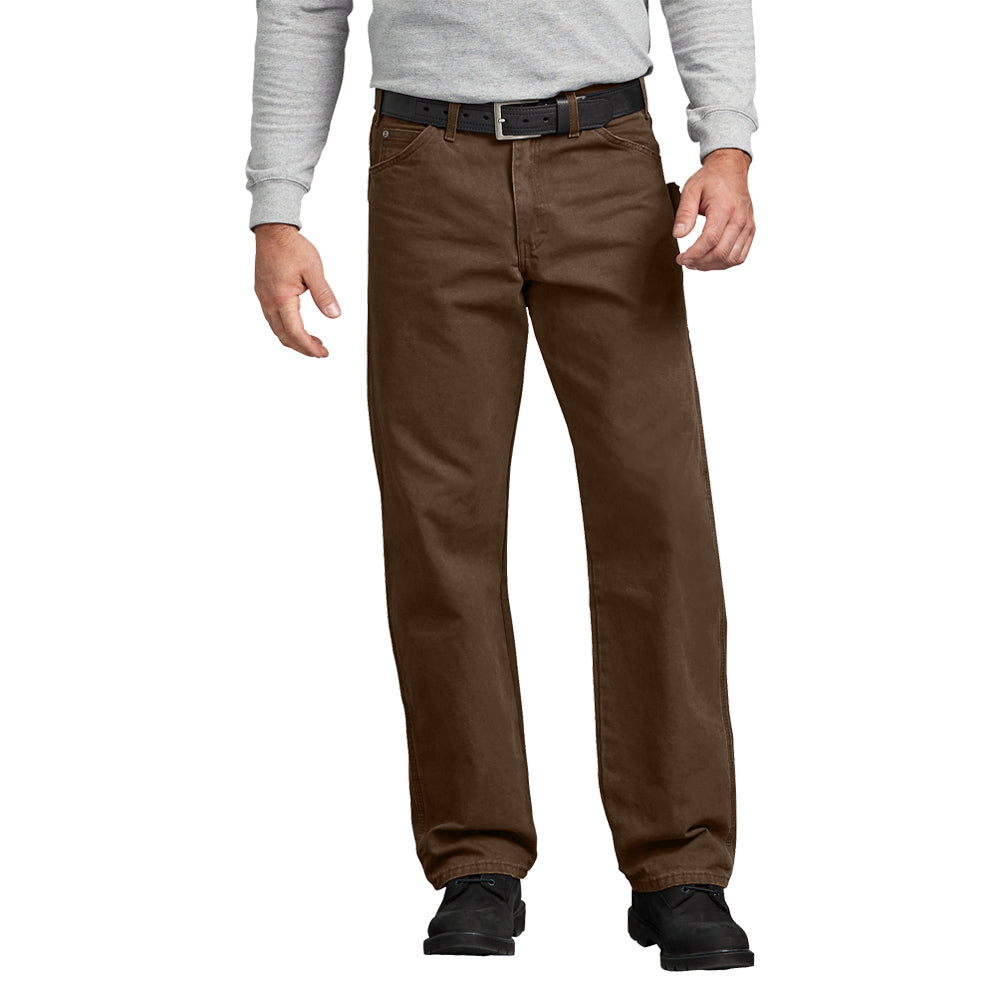 Dickies Men&#39;s Relaxed Fit Straight Leg Carpenter Duck Jean_Rinsed Timber - Work World - Workwear, Work Boots, Safety Gear