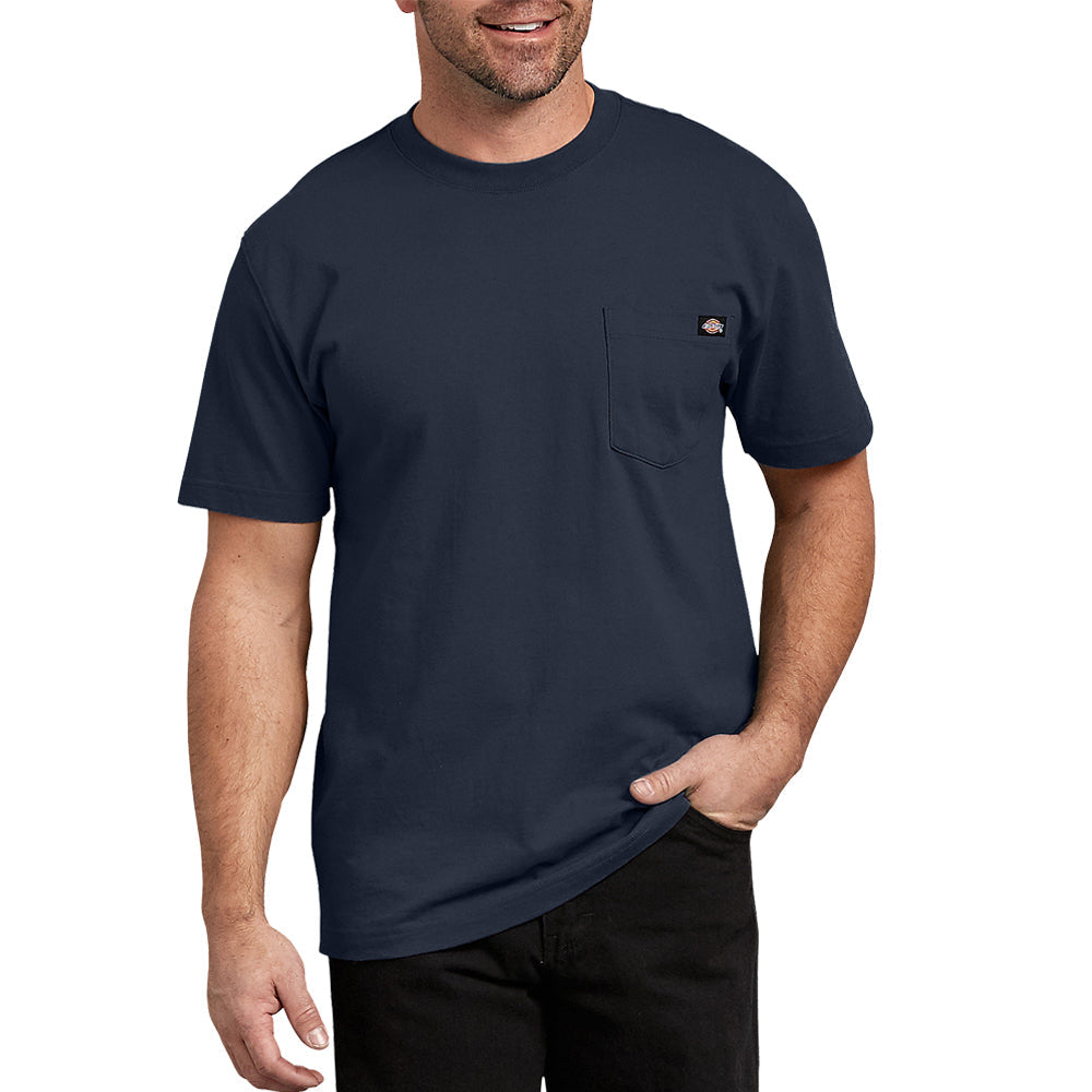 Dickies Men&#39;s Heavyweight Short Sleeve T-Shirt_Dark Navy - Work World - Workwear, Work Boots, Safety Gear