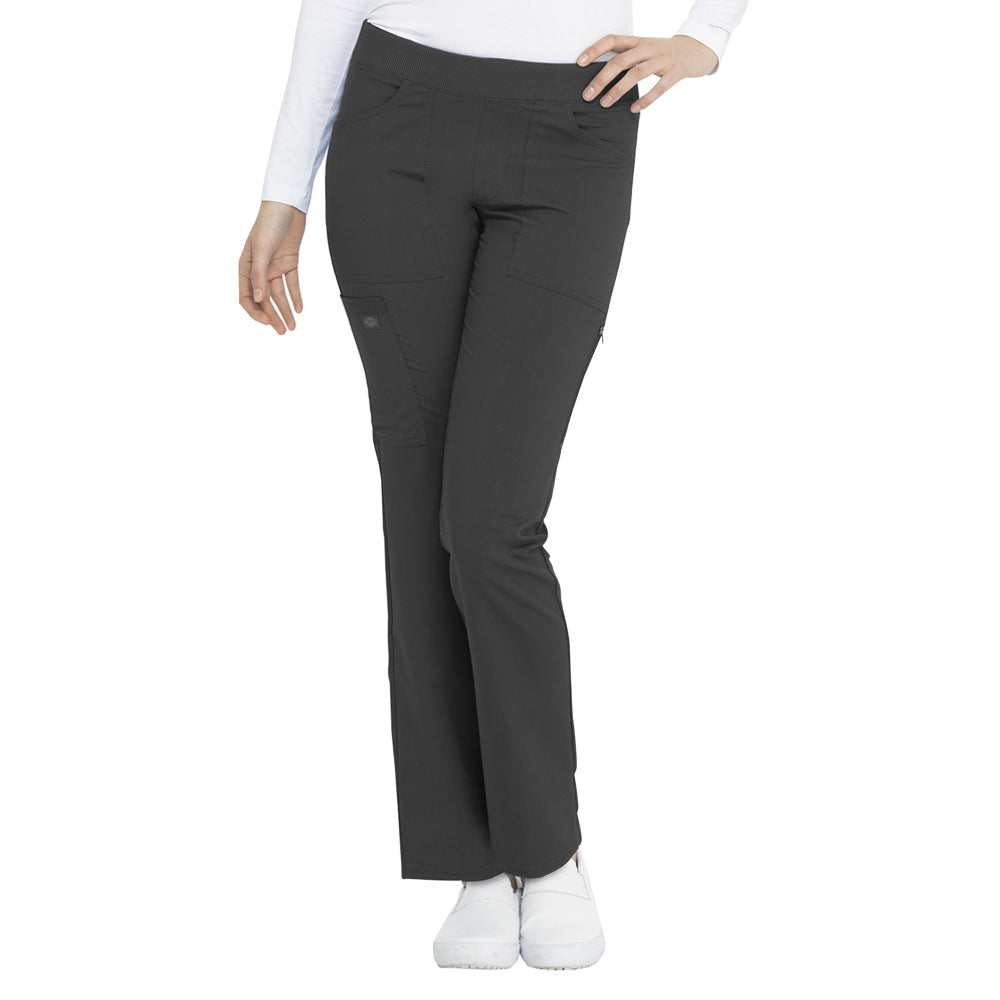 Dickies Women's Mid-Rise 6-Pocket Balance Scrub Pant Scrubs Dickies Pewter 2XL Petite