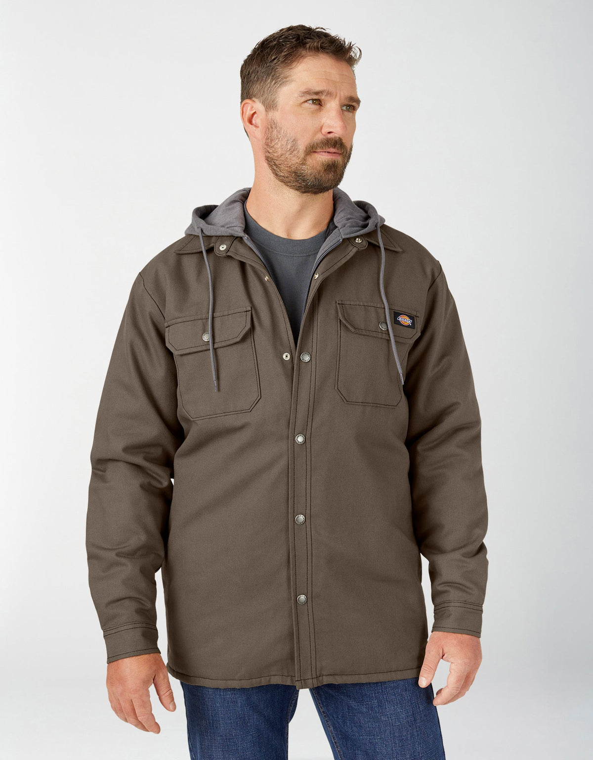 Dickies Men&#39;s Hooded Shirt Jacket - Work World - Workwear, Work Boots, Safety Gear