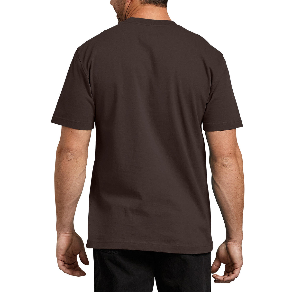 Dickies Men&#39;s Heavyweight Short Sleeve T-Shirt_Chocolate Brown - Work World - Workwear, Work Boots, Safety Gear