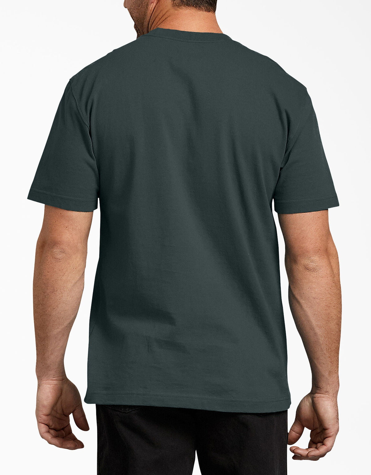 Dickies Men&#39;s Heavyweight Short Sleeve T-Shirt_Hunter Green - Work World - Workwear, Work Boots, Safety Gear