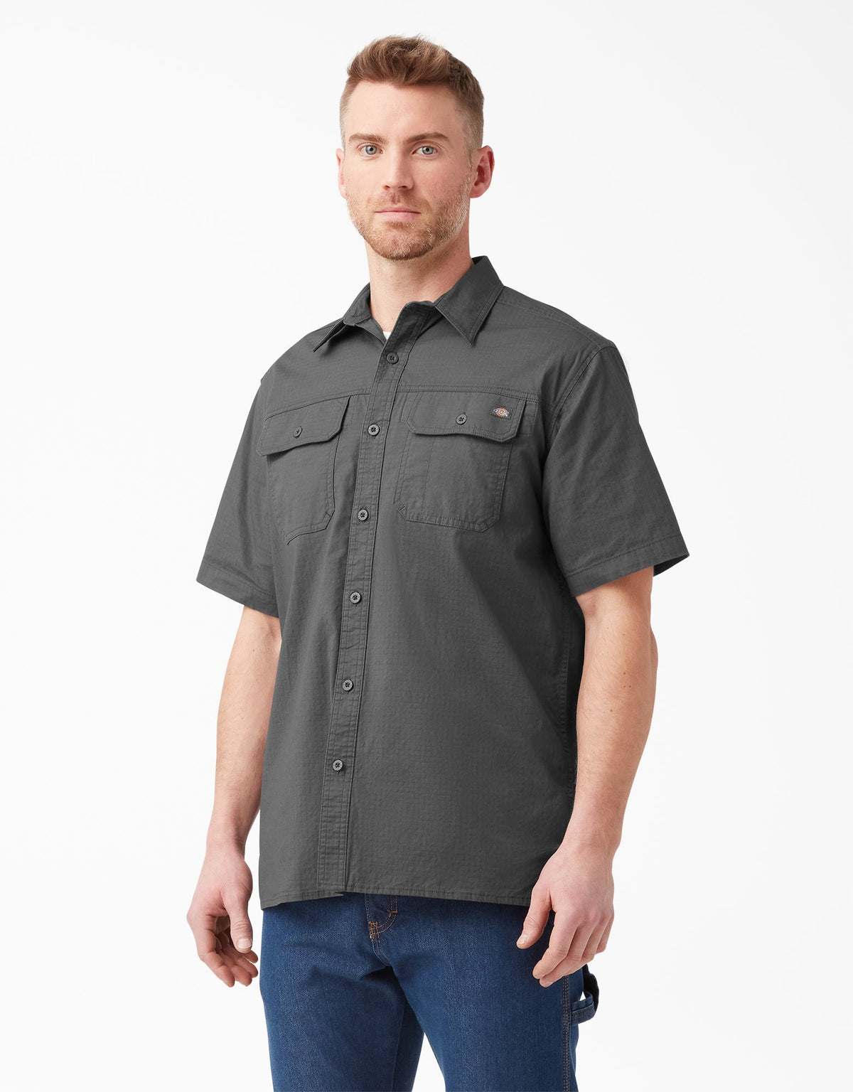 Dickies Men&#39;s Flex Short Sleeve Ripstop Work Shirt - Work World - Workwear, Work Boots, Safety Gear