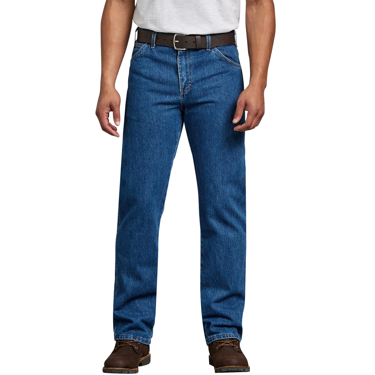 Dickies Men&#39;s Regular Straight Fit 6-Pocket Denim Jean - Work World - Workwear, Work Boots, Safety Gear