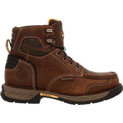 Georgia Boot Men's Athens 360 Waterproof EH 6" Steel Toe Work Boot Work Boots Georgia Boot Brown 10 M