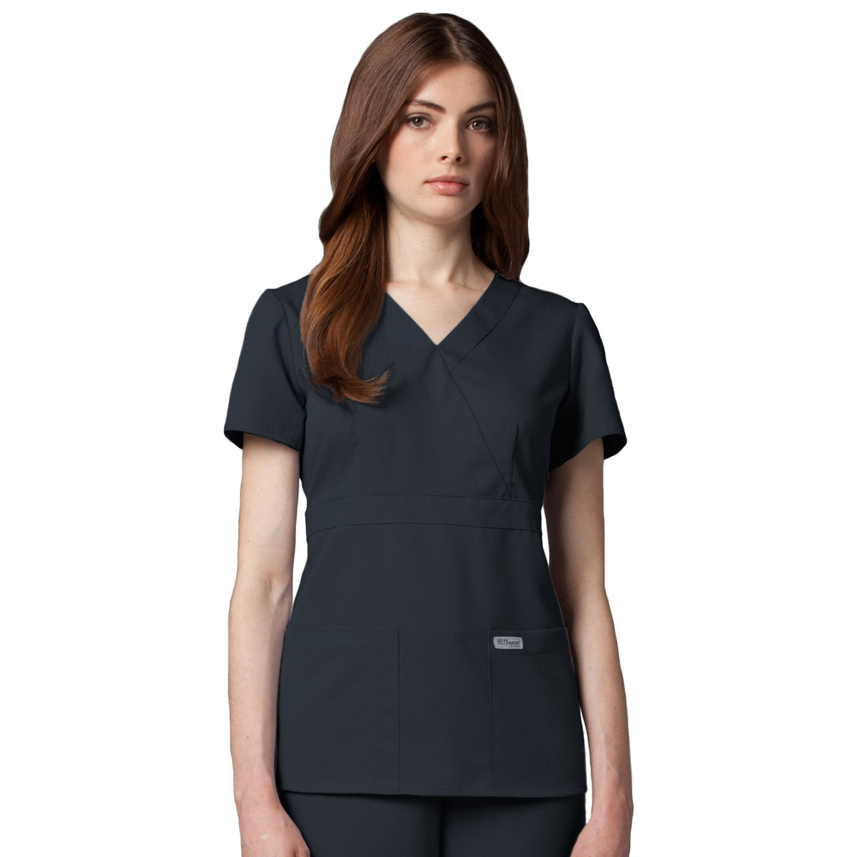 Grey&#39;s Anatomy Women&#39;s 3 Pocket Mock Wrap Scrub Top - Work World - Workwear, Work Boots, Safety Gear