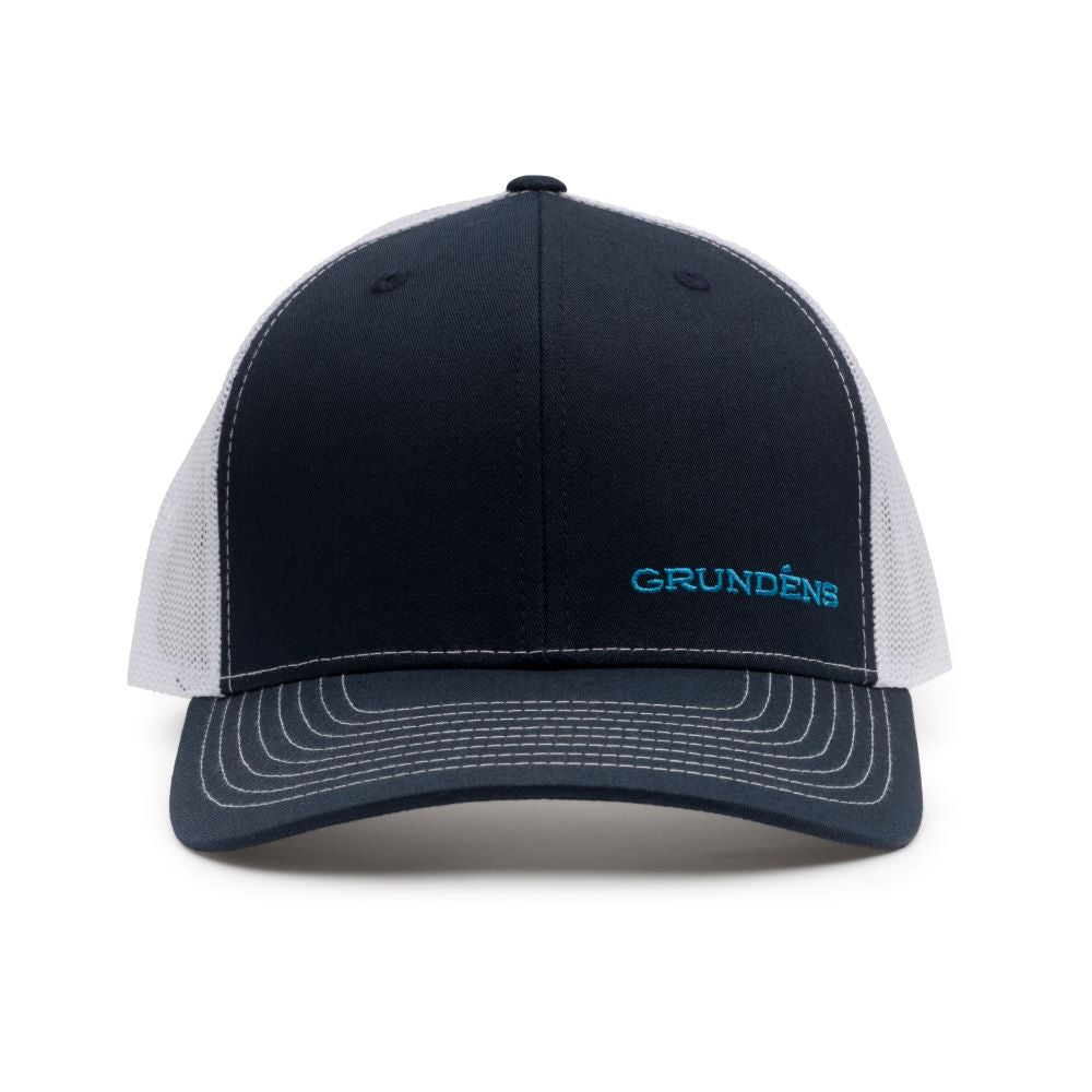 Grundens Offset Embroidered Logo Trucker Hat - Work World - Workwear, Work Boots, Safety Gear