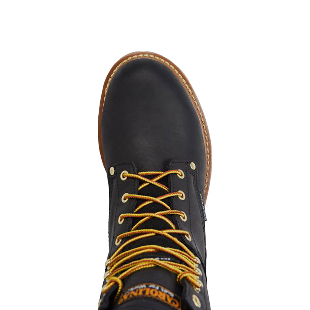 Carolina Men&#39;s Spruce 8&quot; Waterproof Steel Toe Logger Boot_Black - Work World - Workwear, Work Boots, Safety Gear