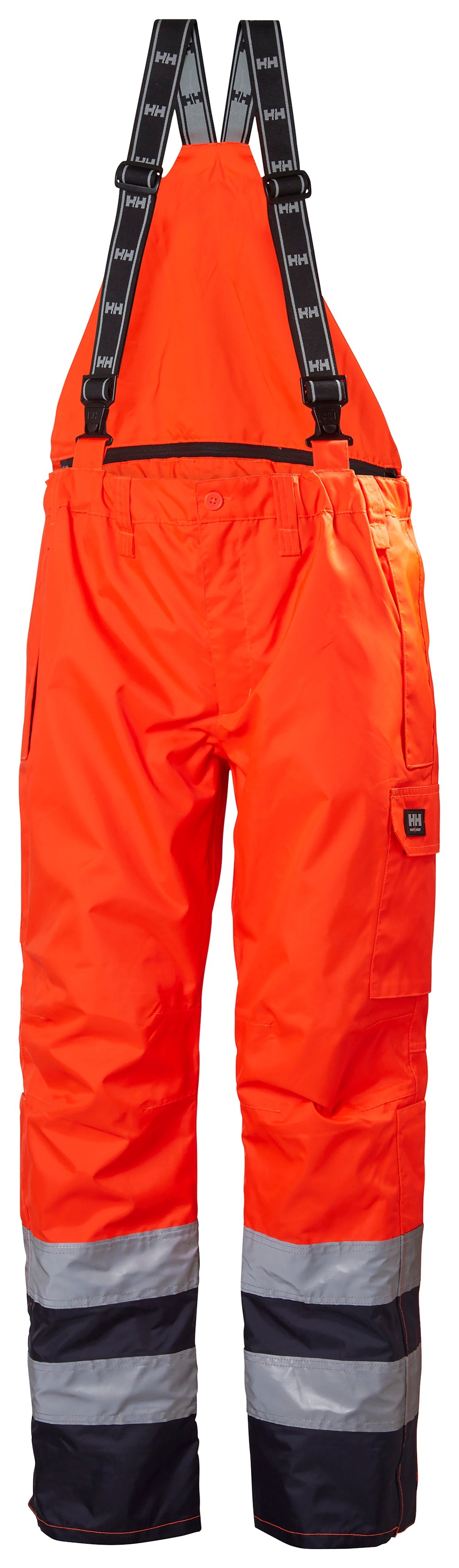 Helly Hansen Men's Potsdam Bib Pant Rainwear Helly Hansen Hi-Vis Orange/Navy 2XL Reg