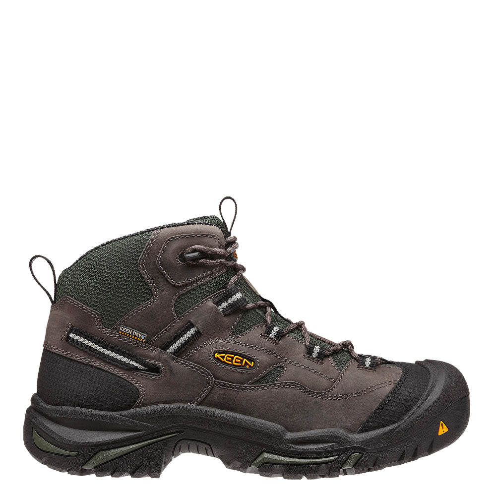KEEN Utility Men&#39;s Braddock Mid Waterproof Steel Toe Work Boot - Work World - Workwear, Work Boots, Safety Gear