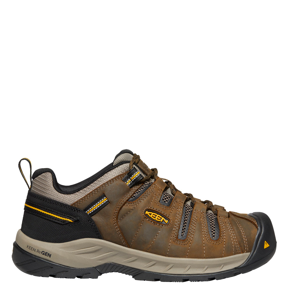 KEEN Utility Men's Flint II Soft Toe Work Shoe Work Shoes KEEN Utility Cascade Brwn/Gldn Rd 10 2E