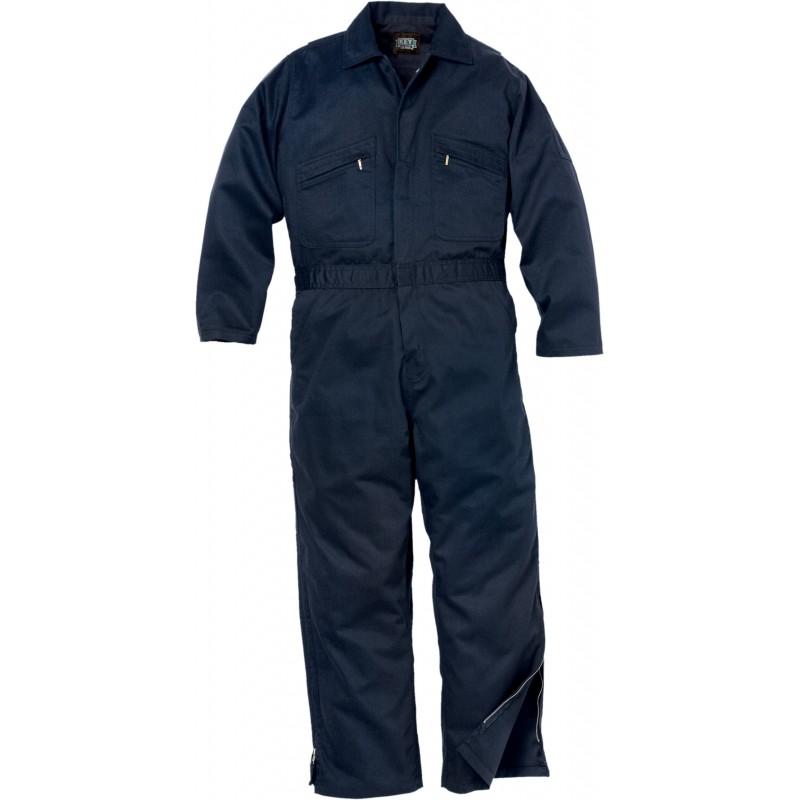 KEY Men's Deluxe Unlined Long Sleeve Coverall Bibs & Overalls KEY Navy 2XL Reg