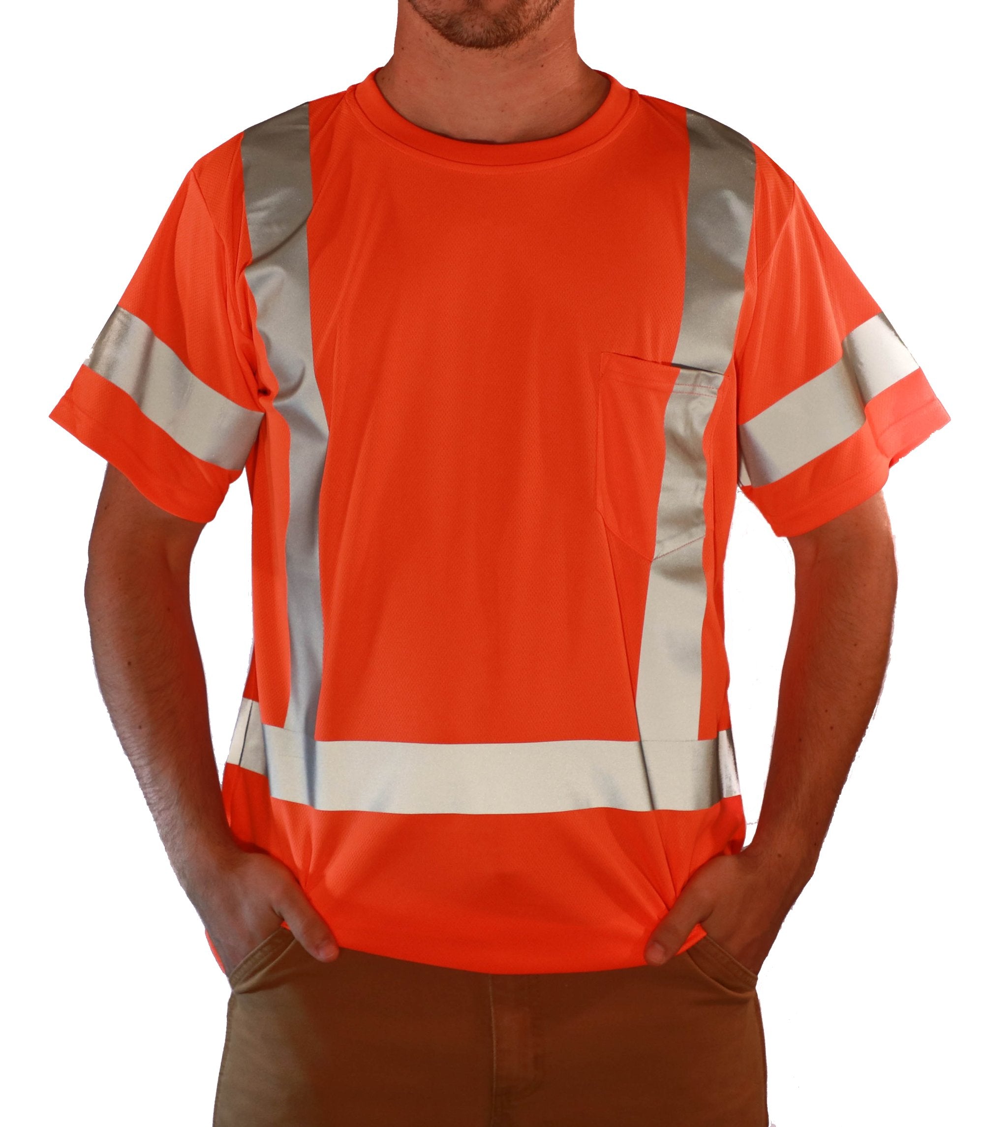 ML Kishigo Men's Short Sleeve Class 3 Hi-Vis T-Shirt_Orange - Work World - Workwear, Work Boots, Safety Gear