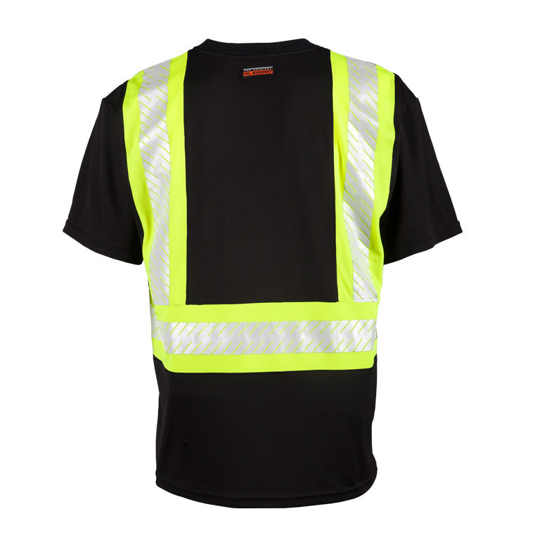 ML Kishigo Men&#39;s Enhanced Visibility Contrast T-Shirt - Work World - Workwear, Work Boots, Safety Gear