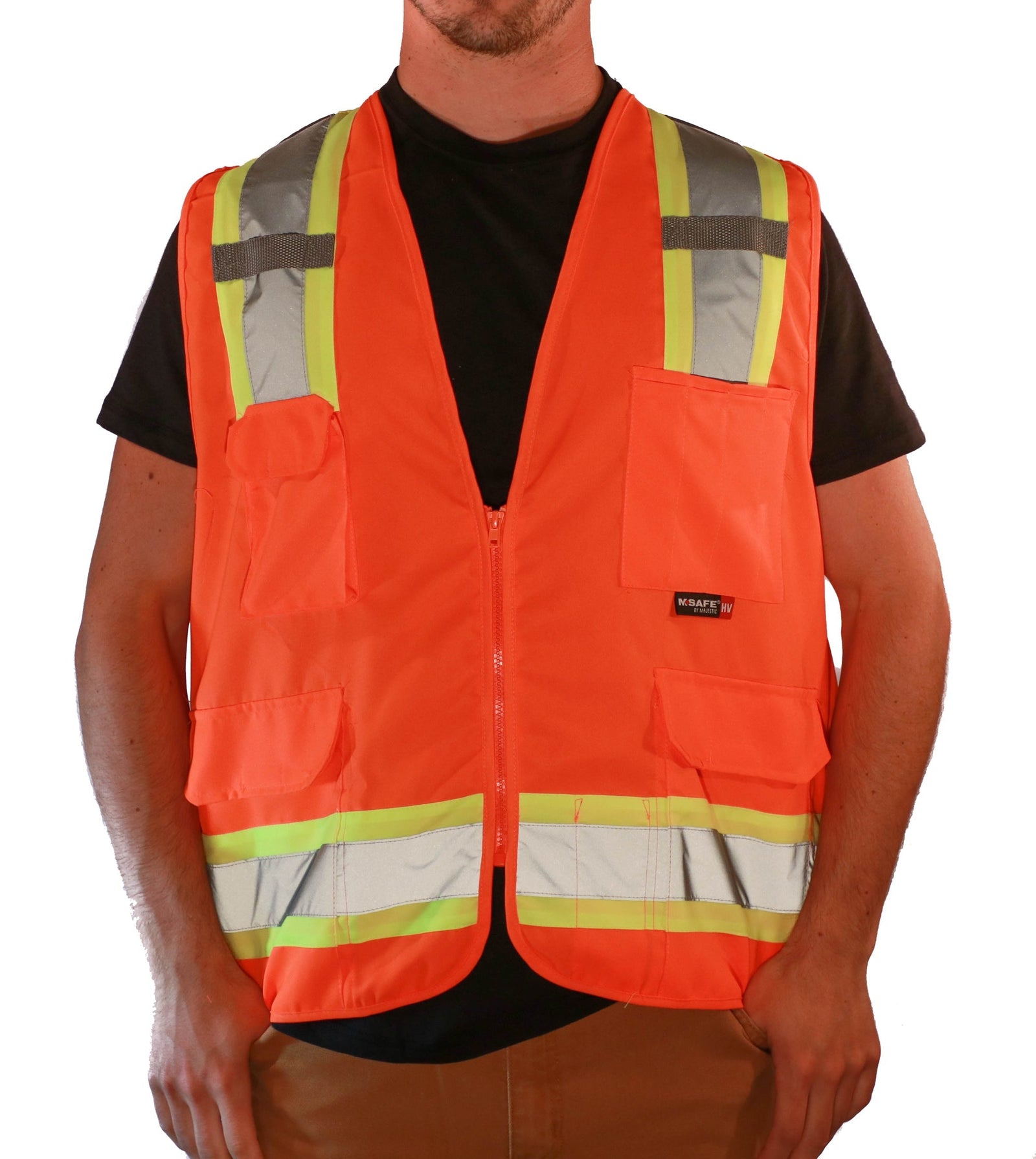 Majestic Class 2 Solid Surveyor Safety Vest - Work World - Workwear, Work Boots, Safety Gear