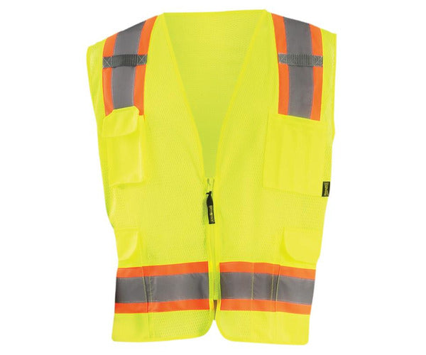 OccuNomix High Visibility Two-Tone Surveyor Mesh Vest - Work World - Workwear, Work Boots, Safety Gear