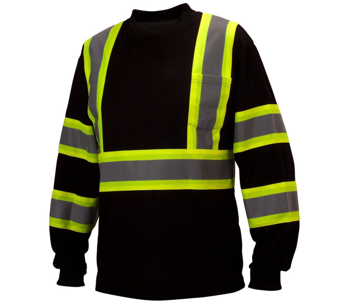Pyramex Men's Enhanced Hi-Vis Long Sleeve Shirt Long Sleeve T-Shirts Pyramex