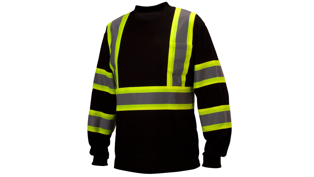 Pyramex Men&#39;s Enhanced Hi-Vis Long Sleeve Shirt - Work World - Workwear, Work Boots, Safety Gear