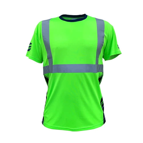 SafetyShirtz SS360° Short Sleeve Class 2 12 Tee_Green - Work World - Workwear, Work Boots, Safety Gear