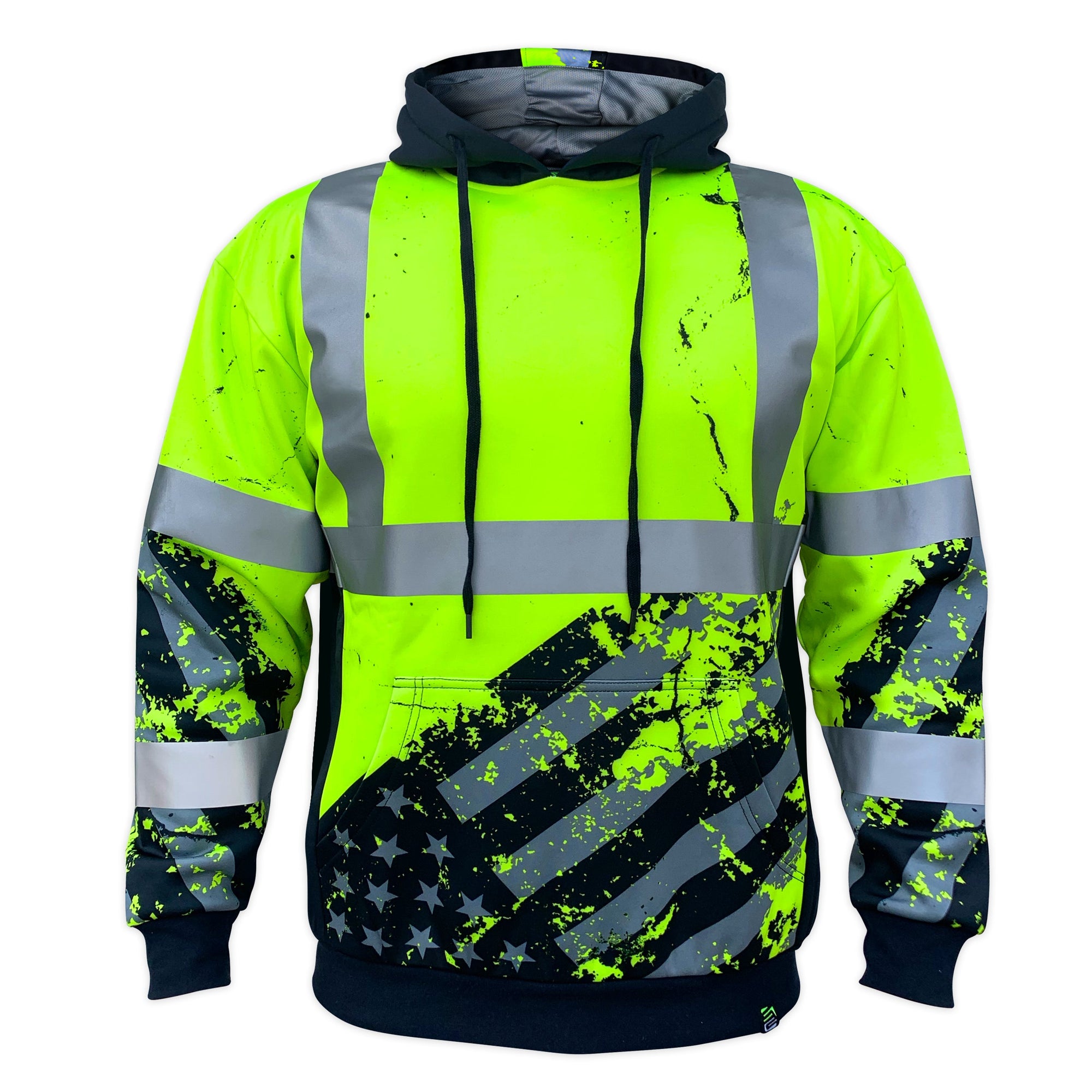 SafetyShirtz Men's SS360° American Grit Class 3 Safety Hoodie - Work World - Workwear, Work Boots, Safety Gear
