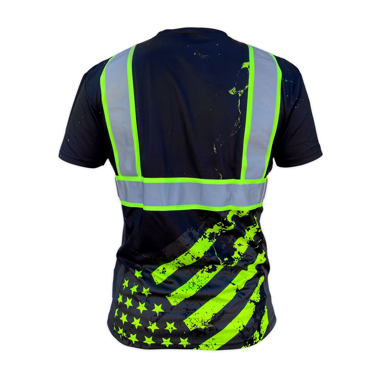 SafetyShirtz Men&#39;s SS360°American Grit Short Sleeve Safety T-Shirt_Black - Work World - Workwear, Work Boots, Safety Gear