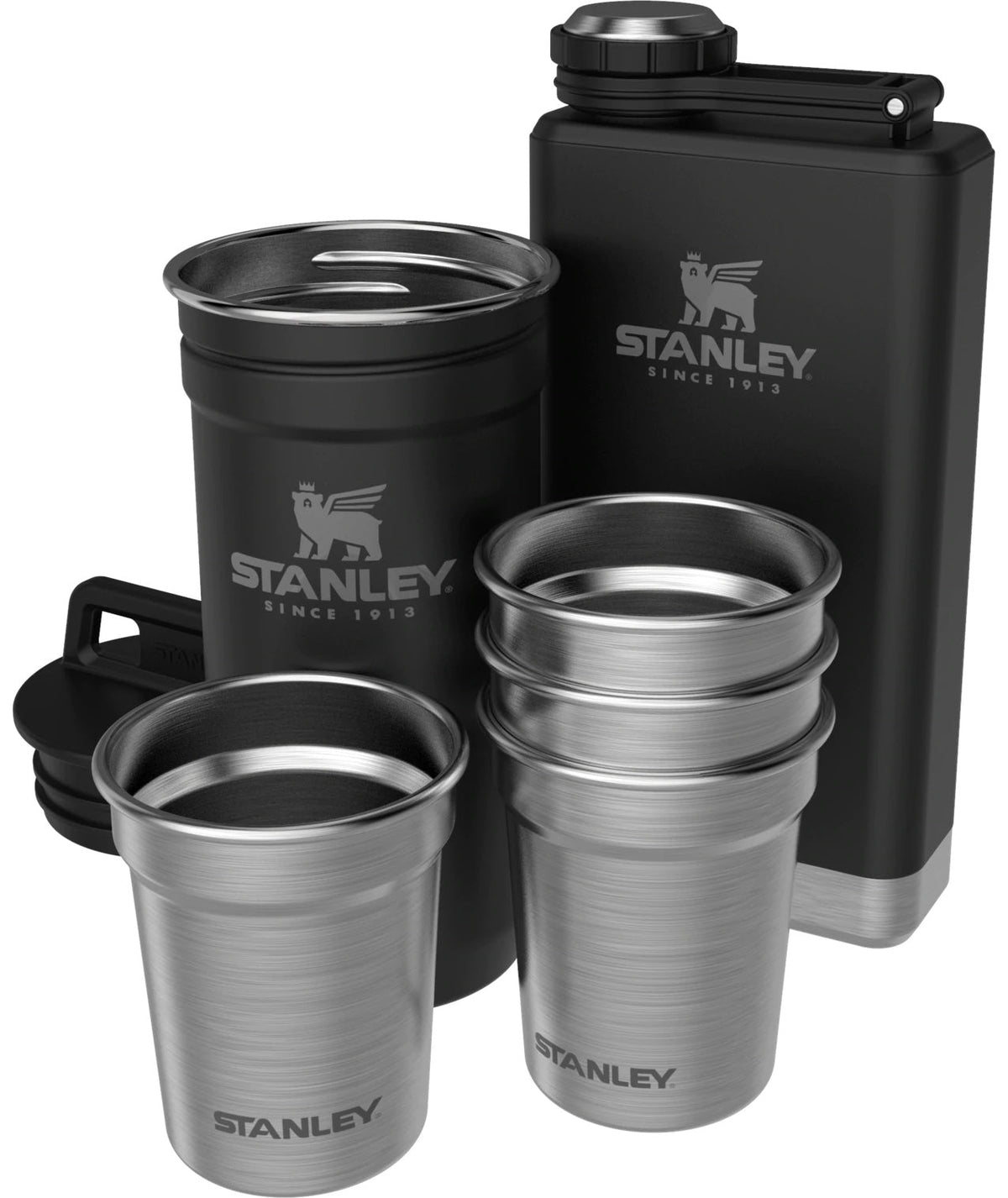Stanley Pre-Party Shotglass/Flask Set Flasks Stanley Matte Black OS