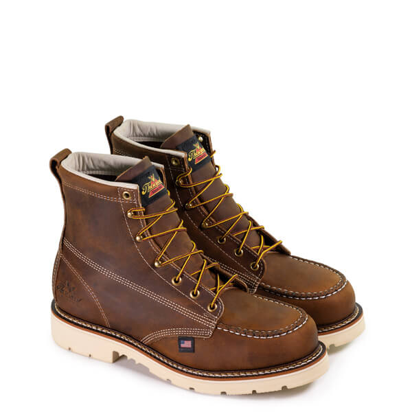 Thorogood Men&#39;s 6&quot; American Heritage Moc Steel Toe Boot_Trail Crazyhorse - Work World - Workwear, Work Boots, Safety Gear