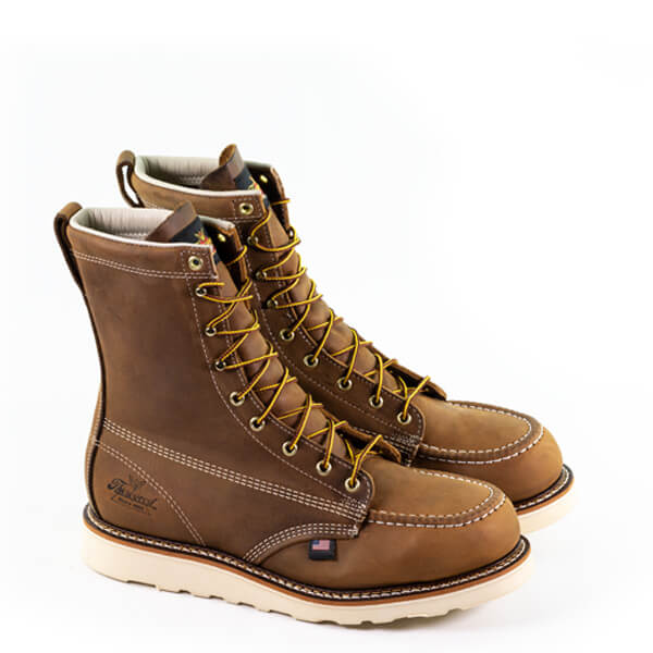 Thorogood Men&#39;s 8&quot; American Heritage Moc Toe MAXWear Wedge™ Boot_Trail Crazyhorse - Work World - Workwear, Work Boots, Safety Gear