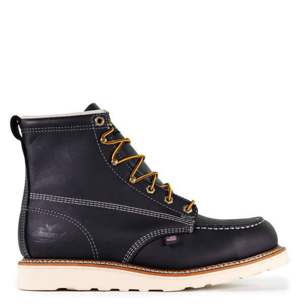 Thorogood Men's 6"American Heritage Moc Toe MAXWear Wedge™ Boot_Black - Work World - Workwear, Work Boots, Safety Gear