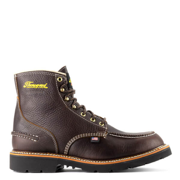 Thorogood Men's Flyway USA Waterproof 6" Boot Work Boots Thorogood Briar Pitstop 10 M