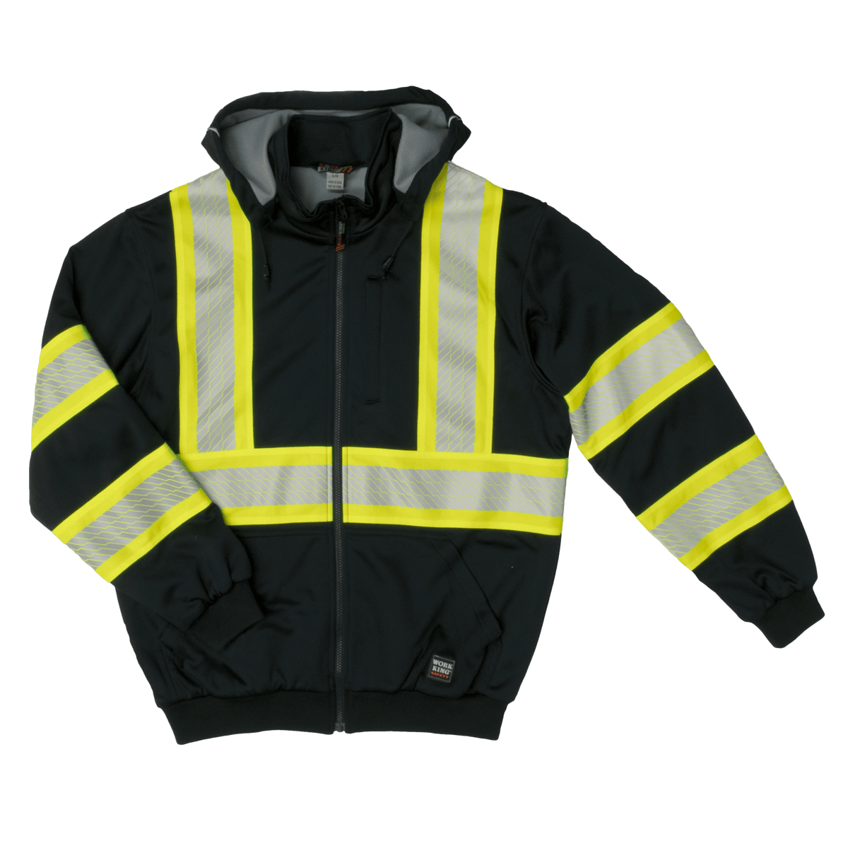 Tough Duck Men&#39;s Thermal Lined C1 Hi-Vis F-Zip Safety Hoodie - Work World - Workwear, Work Boots, Safety Gear