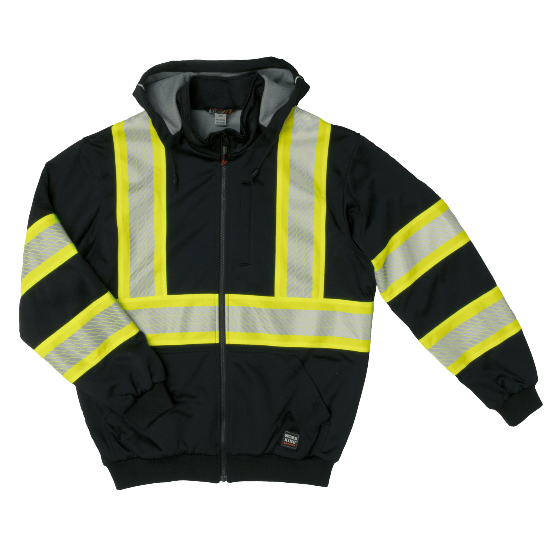 Tough Duck Men's Thermal Lined C1 Hi-Vis F-Zip Safety Hoodie - Work World - Workwear, Work Boots, Safety Gear