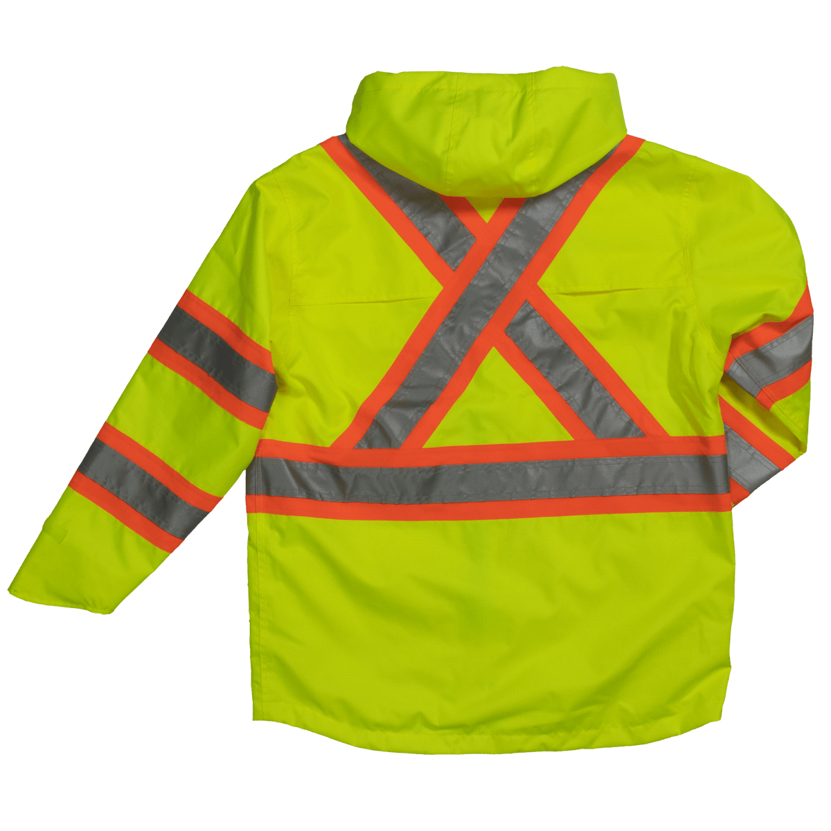 Tough Duck C3 Hi-Vis Waterproof Snap-Front Safety Rain Jacket - Work World - Workwear, Work Boots, Safety Gear