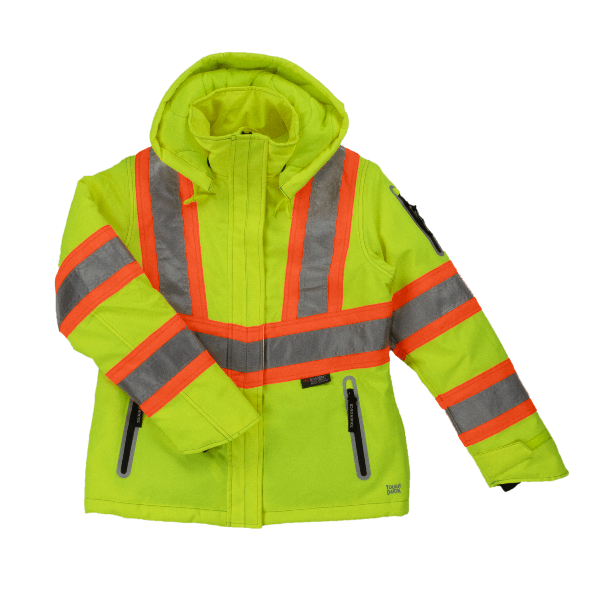 Tough Duck Women's Insulated Flex C3 Hi-Vis Waterproof Safety Jacket - Work World - Workwear, Work Boots, Safety Gear