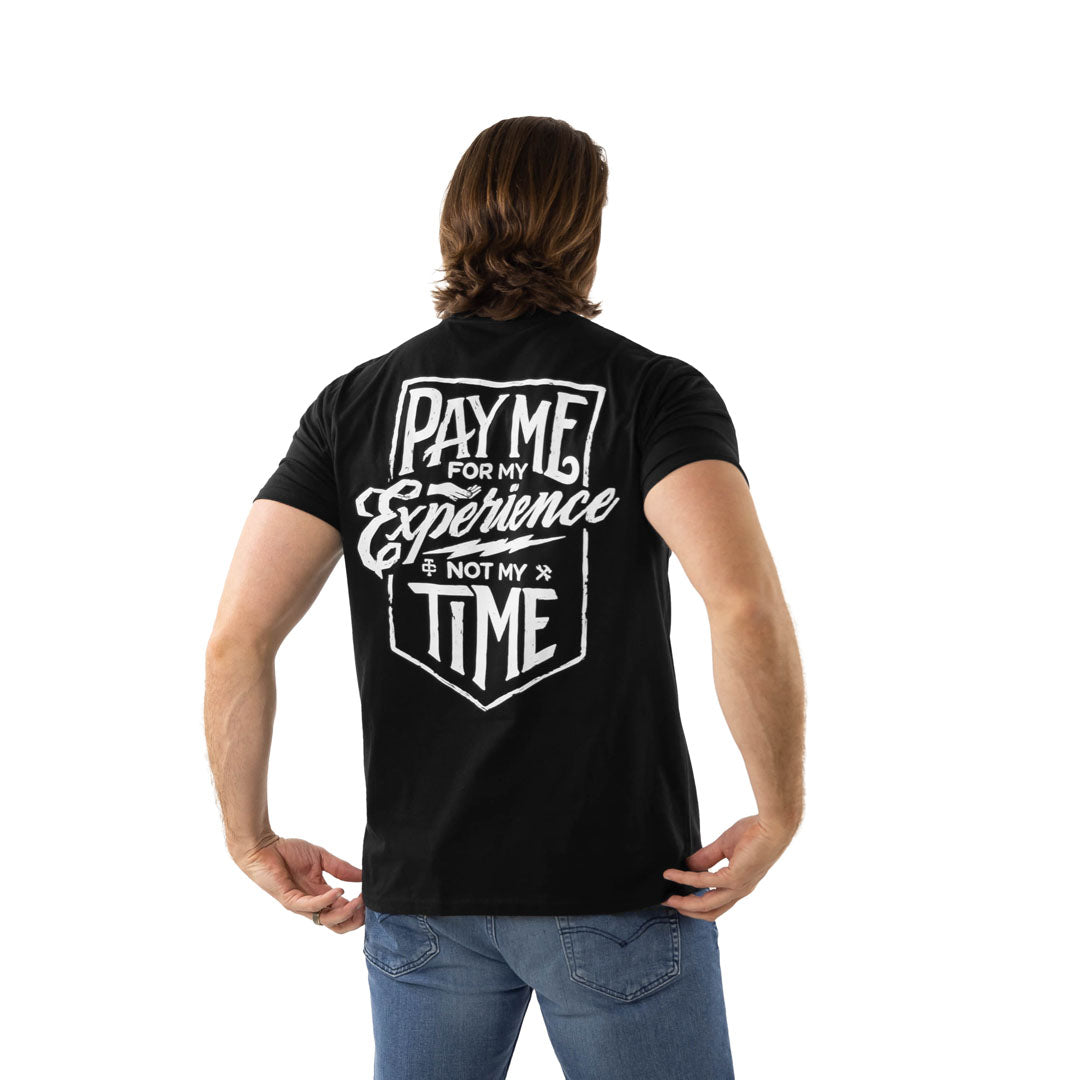 Troll Co. Men's "Pay Me For My Experience Not My Time" Graphic Crewneck Tee - Work World - Workwear, Work Boots, Safety Gear