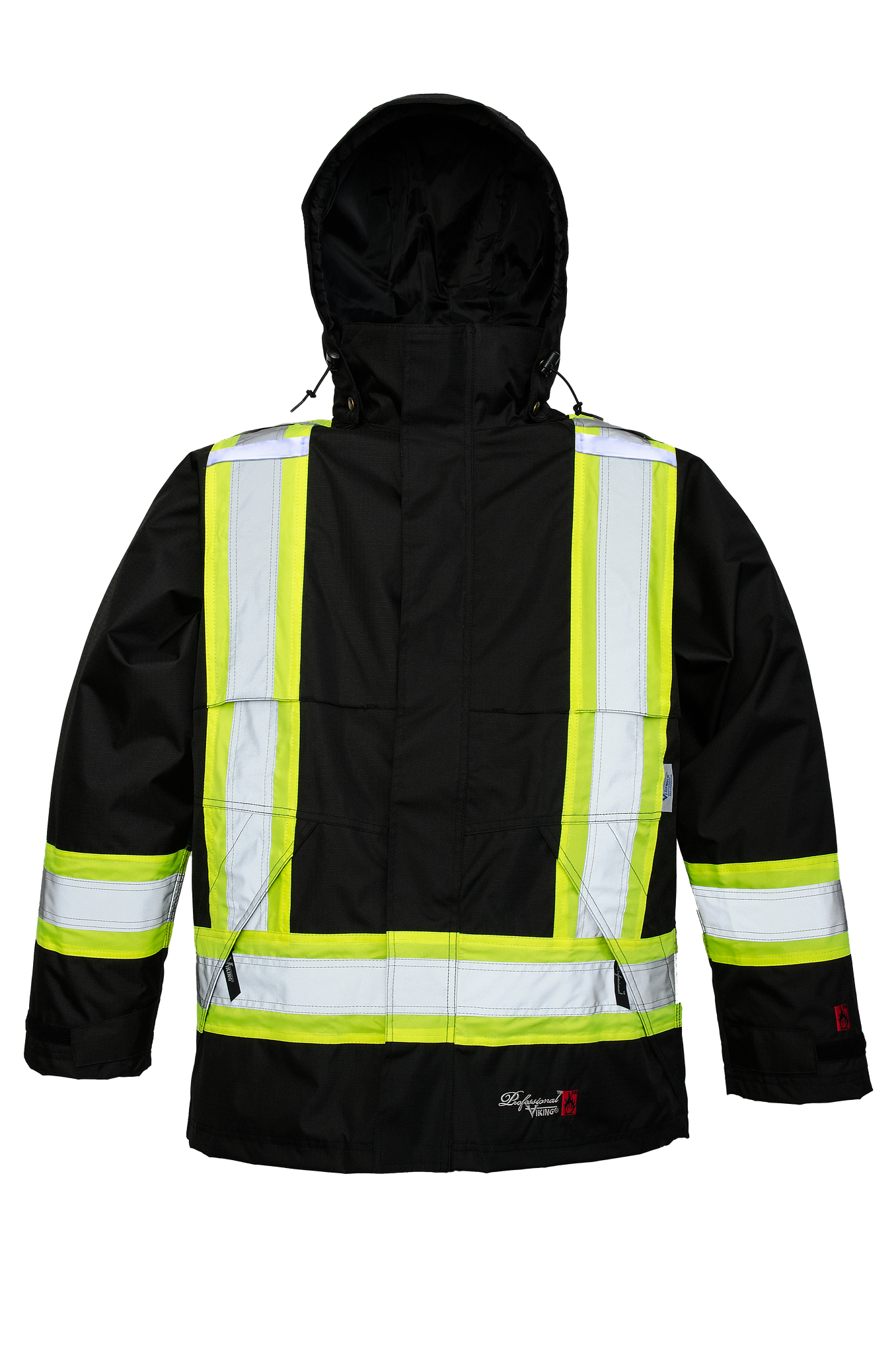 Viking Men's Professional® Journeyman Hi-Vis Class 1 Waterproof FR Trilobal Rip-Stop Hooded Jacket - Work World - Workwear, Work Boots, Safety Gear