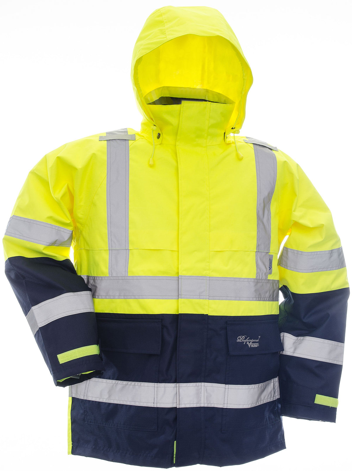 Viking Men&#39;s Professional® Journeyman Hi-Vis Class 3 Waterproof Trilobal Hooded Jacket - Work World - Workwear, Work Boots, Safety Gear