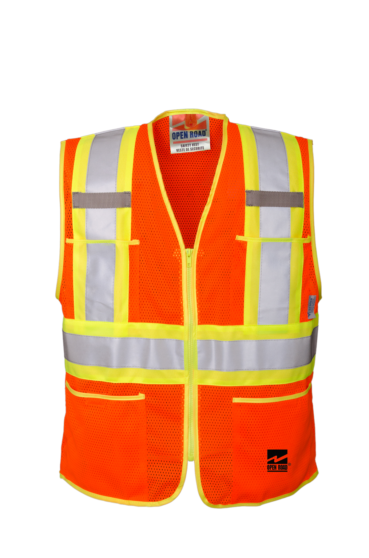 Viking Men&#39;s Open Road® Zipper Safety Vest_Orange - Work World - Workwear, Work Boots, Safety Gear