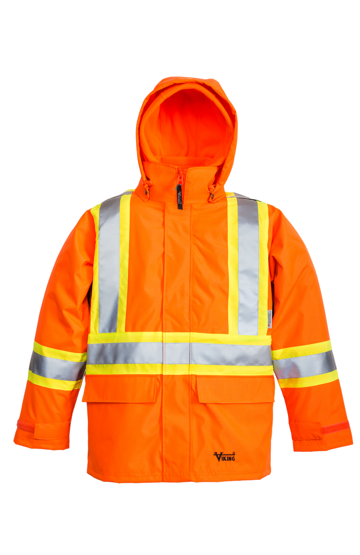 Viking® Men's Journeyman Hi-Vis Class 3 Waterproof Tri-Zone Hooded Jacket - Work World - Workwear, Work Boots, Safety Gear