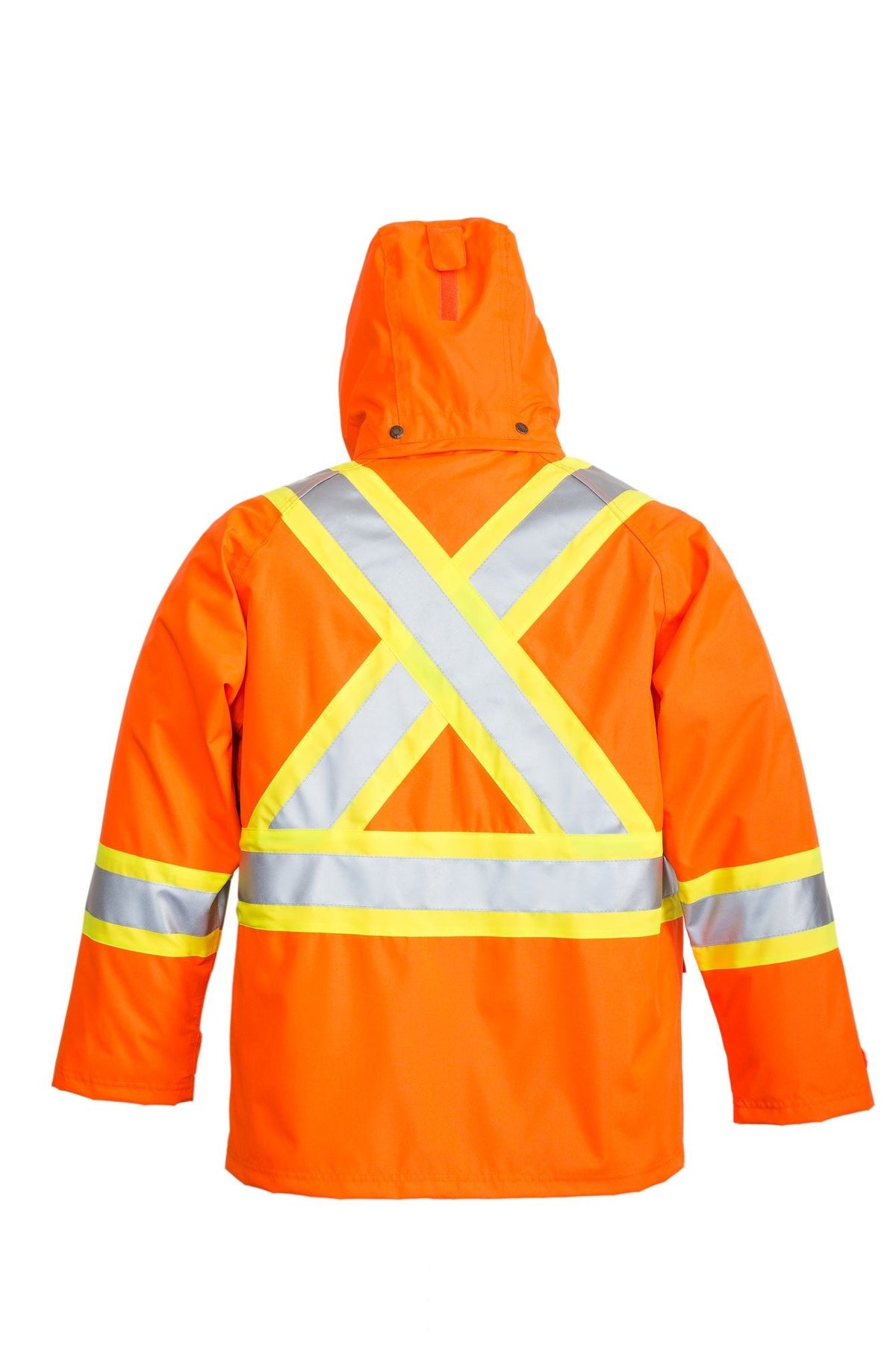 Viking® Men's Journeyman Hi-Vis Class 3 Waterproof Tri-Zone Hooded Jacket Rainwear Viking