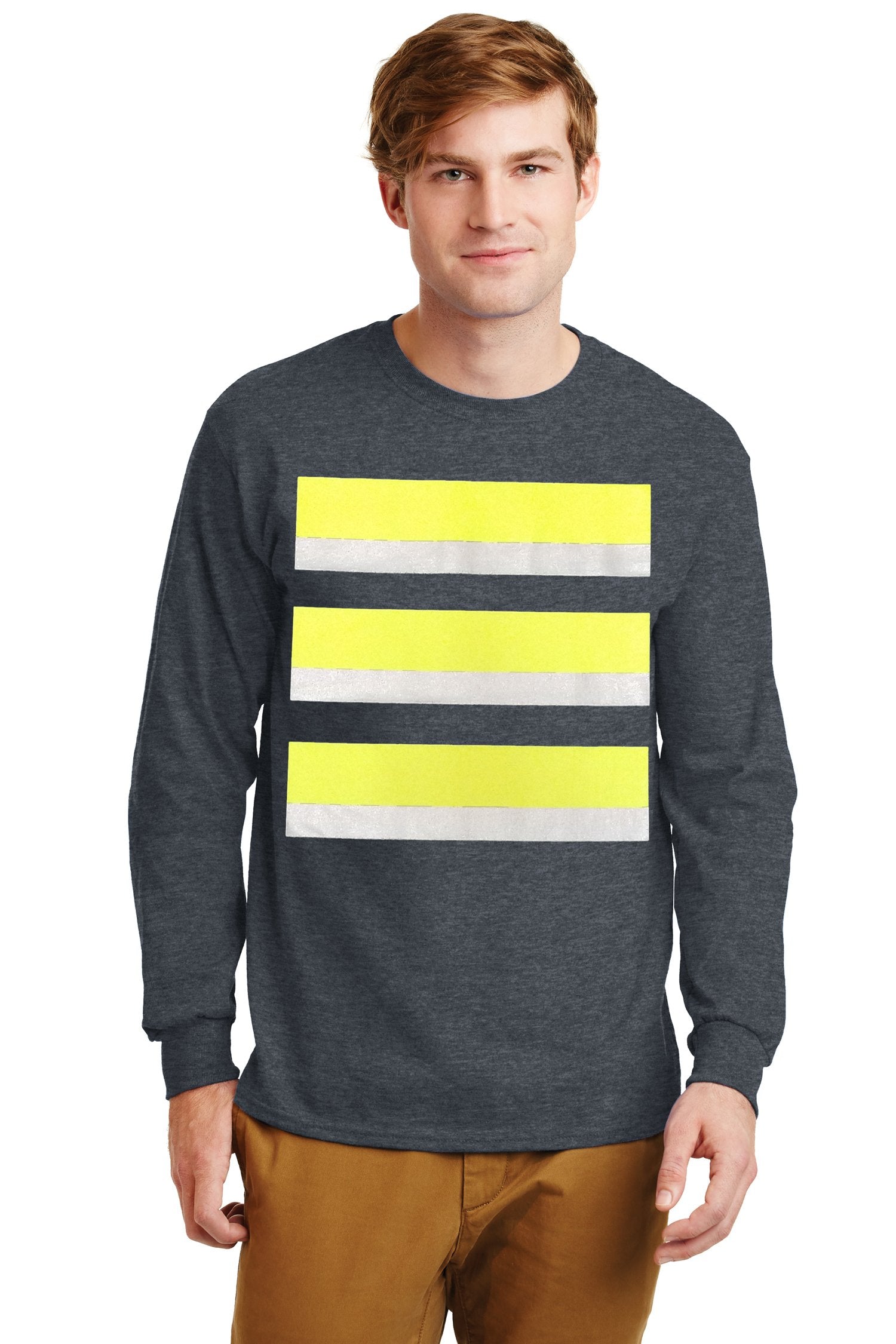 Whistle Workwear Safety Long Sleeve TShirt_Heather Charcoal Work World